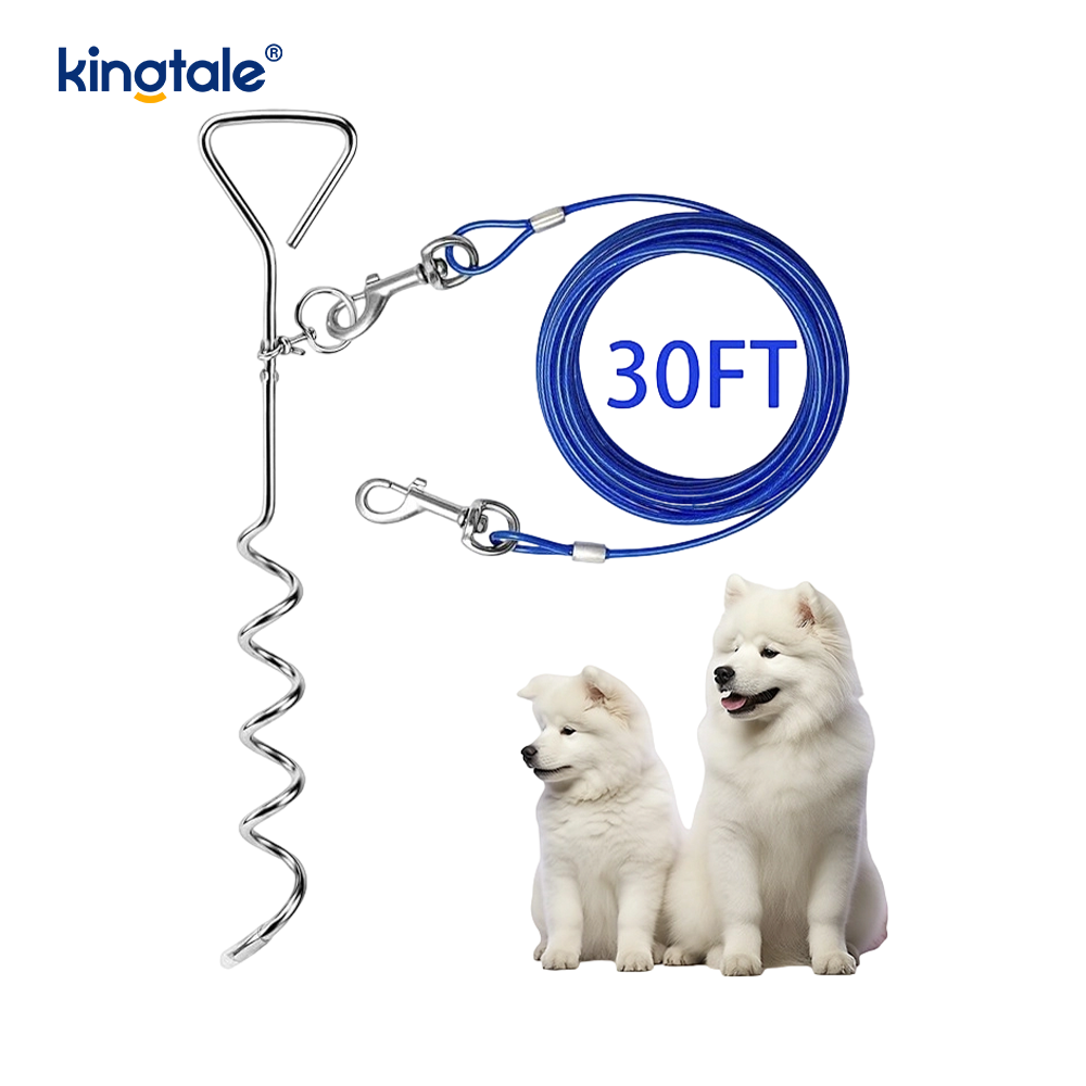 Hond vastbinden kabel en inzet 30ft buitenlijn en ketting