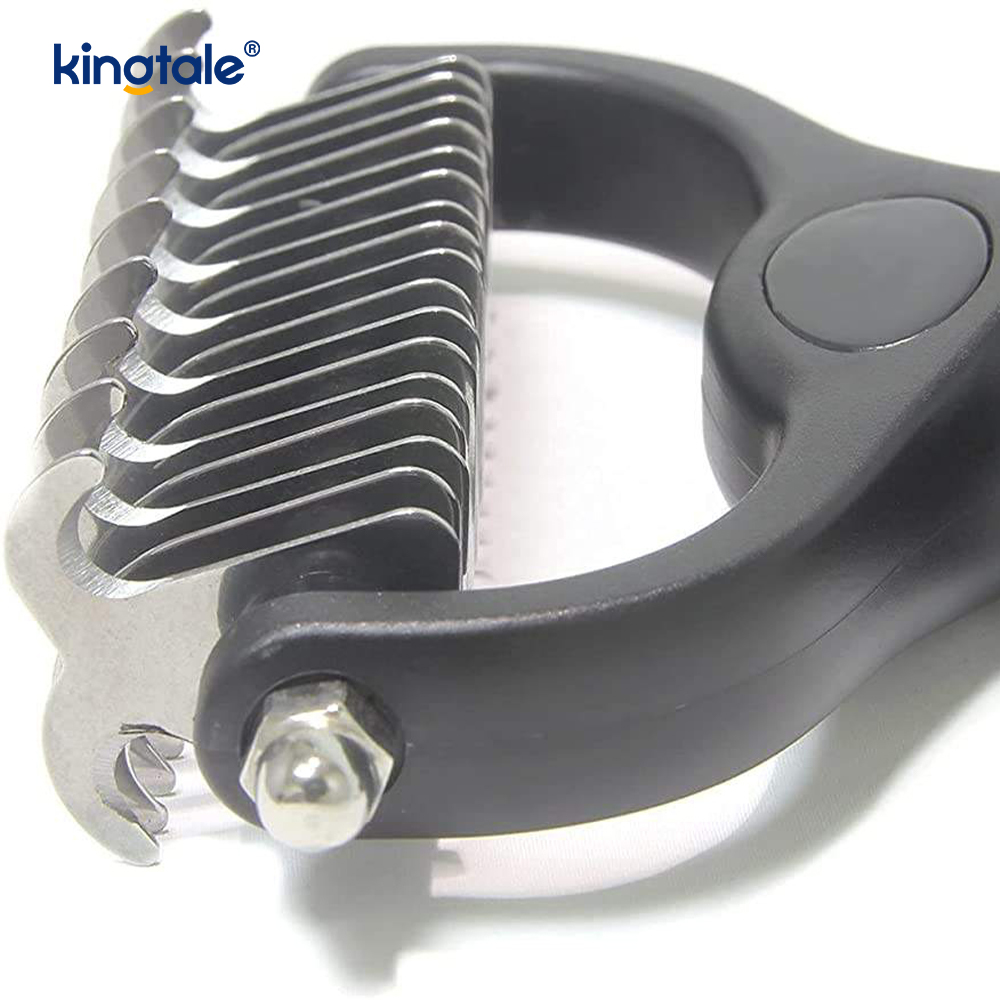 Pet Grooming Hark Dubbelzijdig Deshedding Dematting Tool, Ondervachthark voor honden en katten