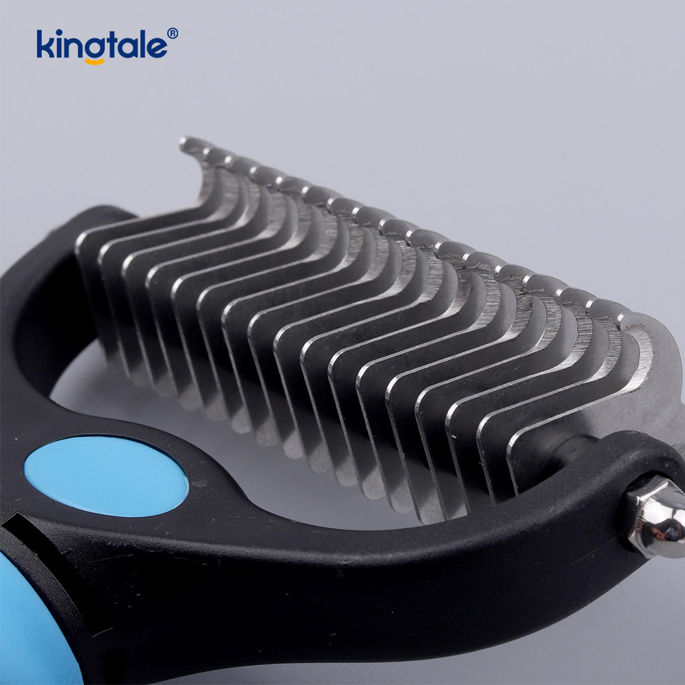 Pet Grooming Hark Dubbelzijdig Deshedding Dematting Tool, Ondervachthark voor honden en katten