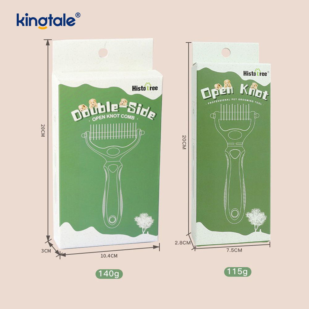 Pet Grooming Hark Dubbelzijdig Deshedding Dematting Tool, Ondervachthark voor honden en katten