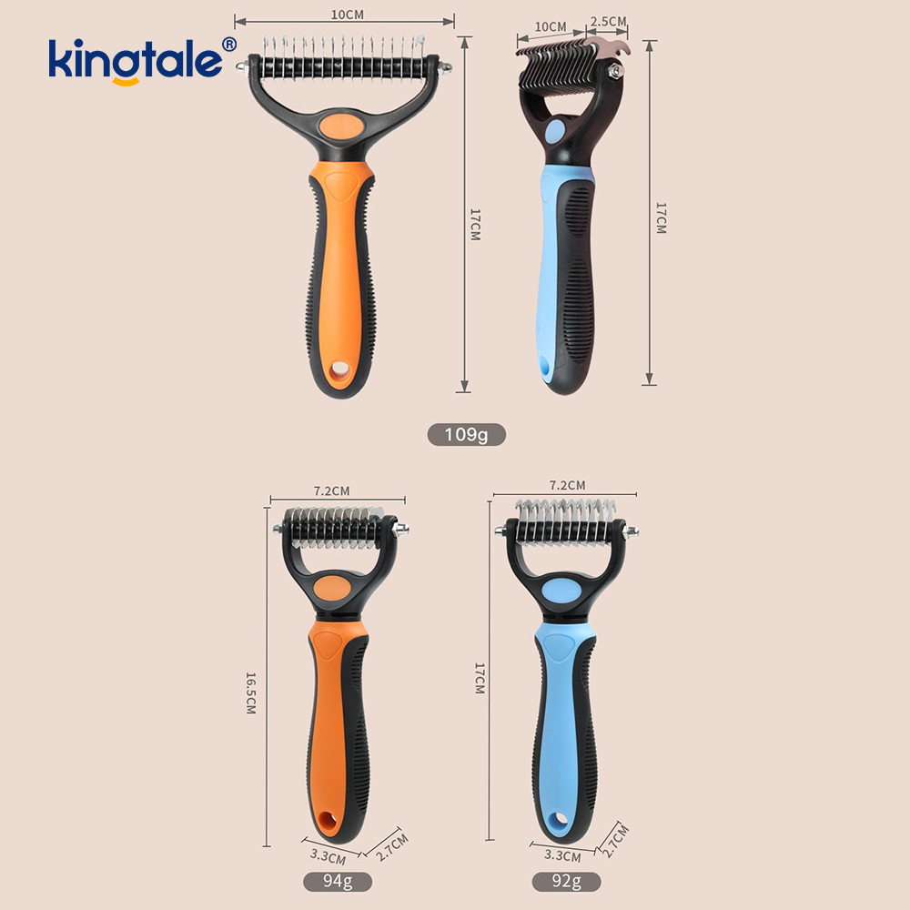 Pet Grooming Hark Dubbelzijdig Deshedding Dematting Tool, Ondervachthark voor honden en katten
