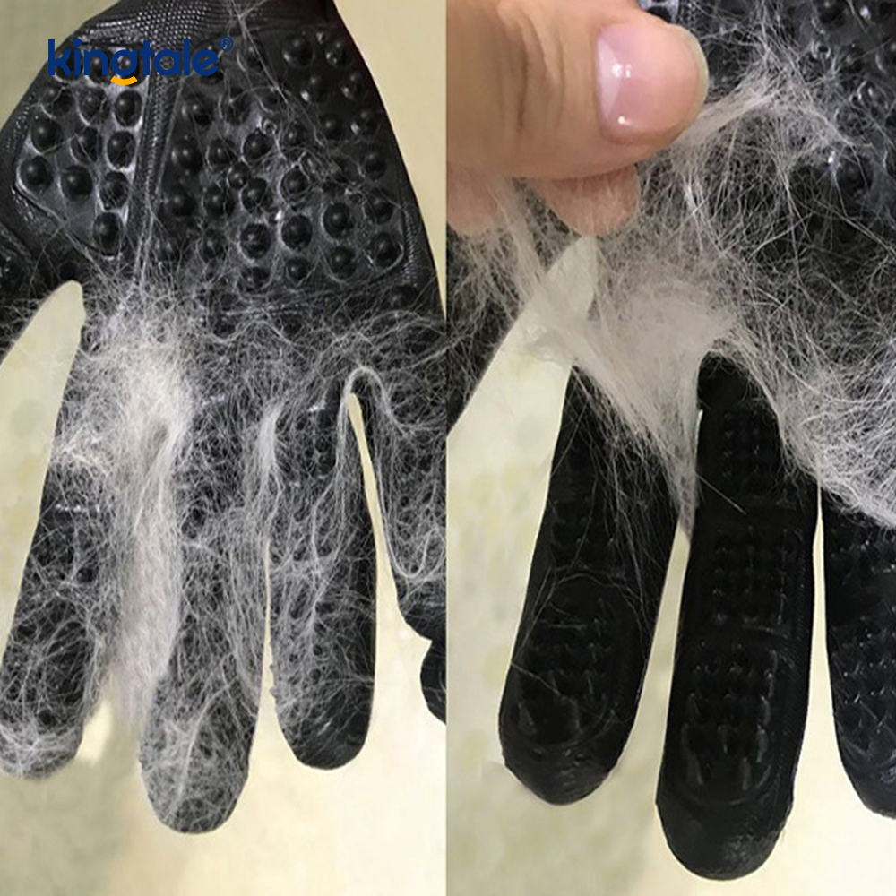 Handschoen voor het verwijderen van haar voor huisdieren Zachte handschoen voor het verzorgen van huisdieren Borstel Deshedding-handschoen