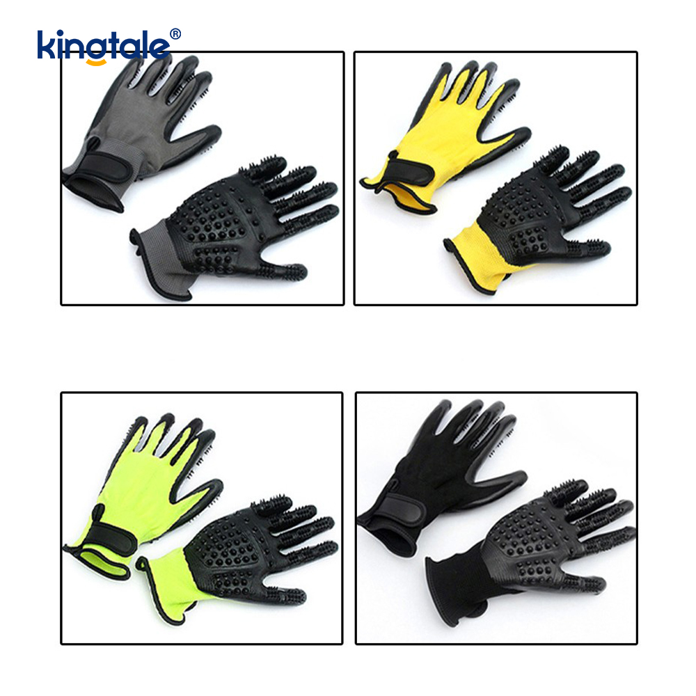 Handschoen voor het verwijderen van haar voor huisdieren Zachte handschoen voor het verzorgen van huisdieren Borstel Deshedding-handschoen