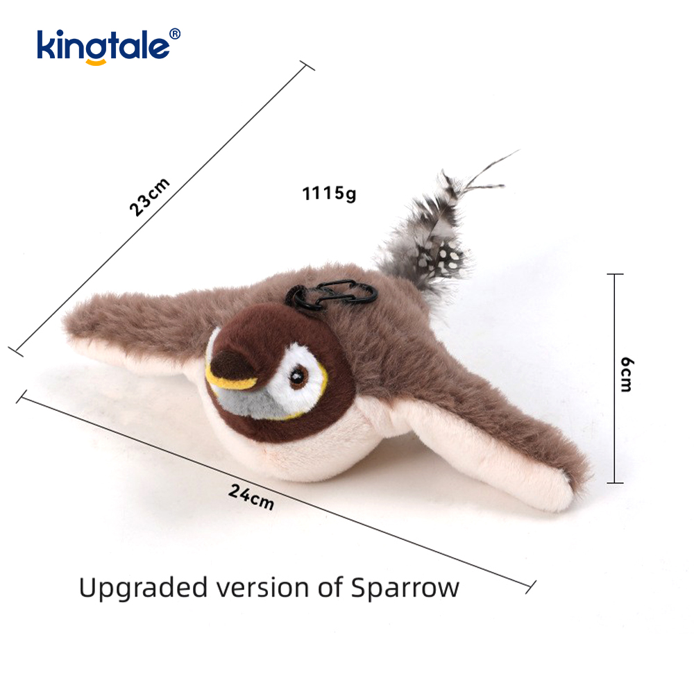 Gesimuleerde Sparrow huisdier knuffel voor alle rassen Cat Kicker Catnip Toys Sparrow