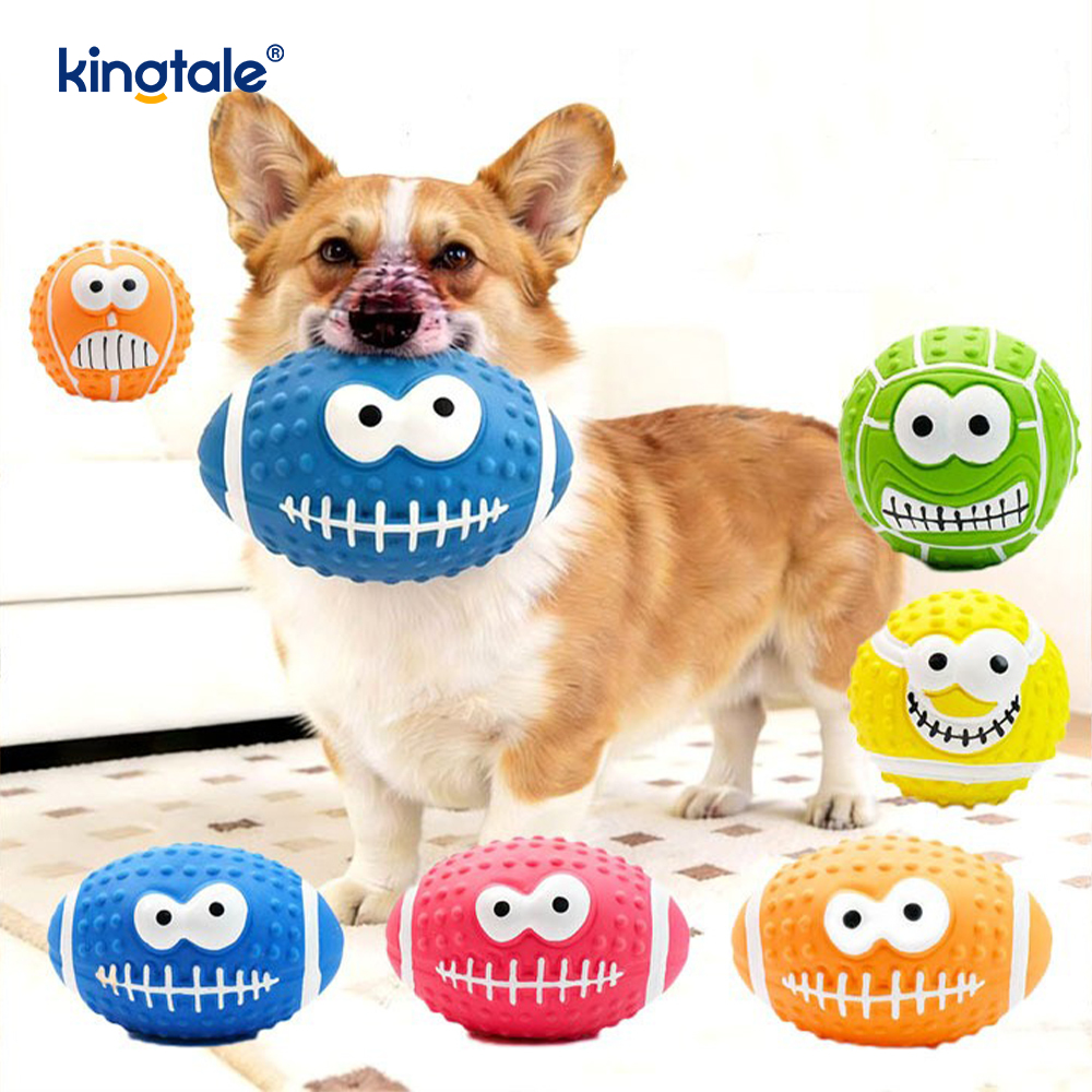 Speelgoed voor huisdieren Latex dat geluid maakt met een smileybal voor binnen en buiten
