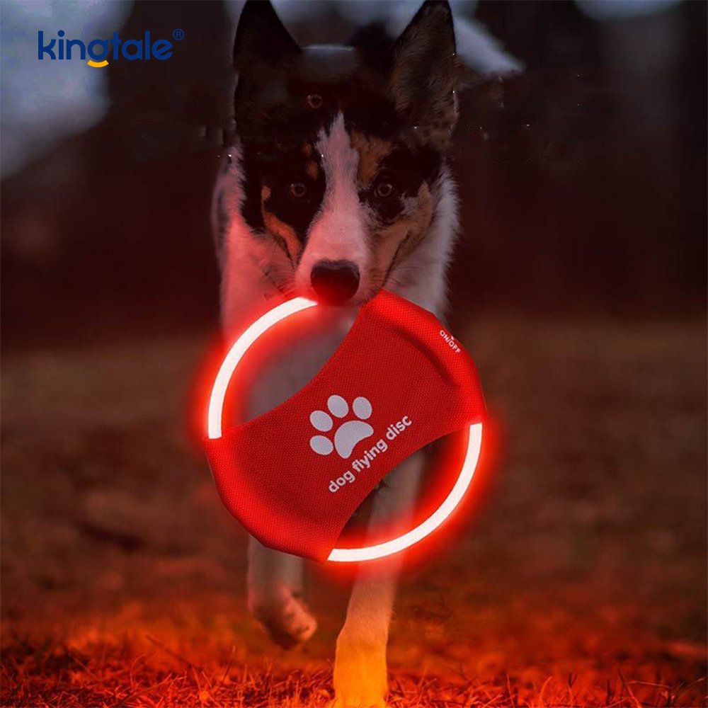 Pet Light-Up Frisbee Hoge zichtbaarheid Verlichte huisdiertraining Gooien Spelen voor oefening