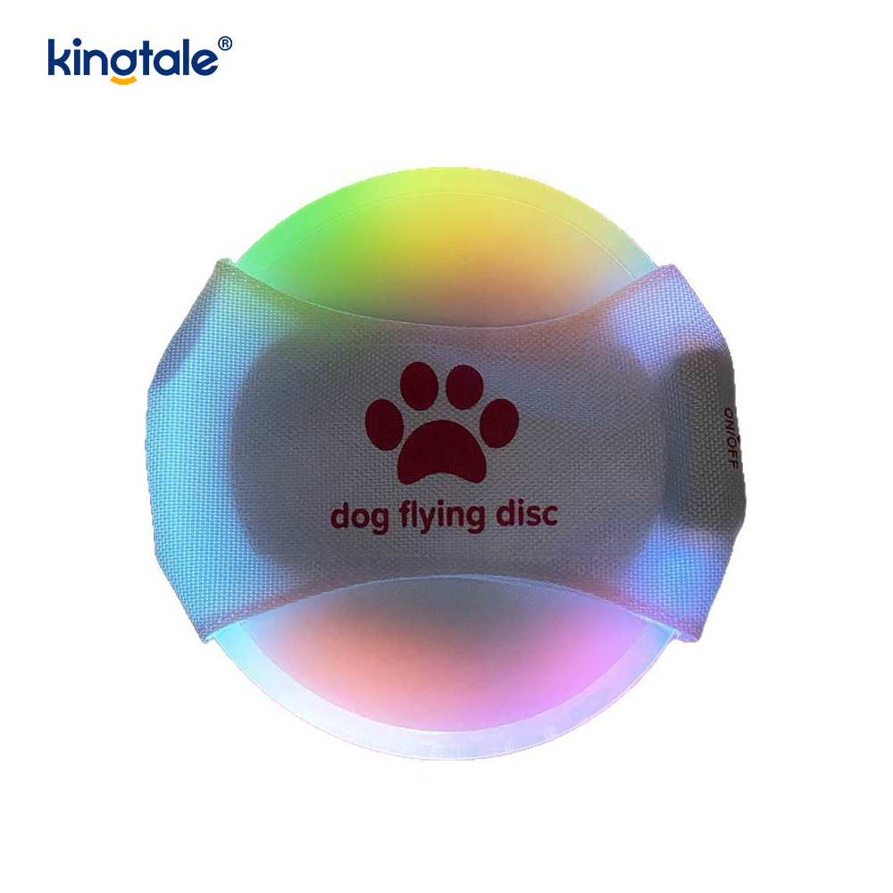 Pet Light-Up Frisbee Hoge zichtbaarheid Verlichte huisdiertraining Gooien Spelen voor oefening