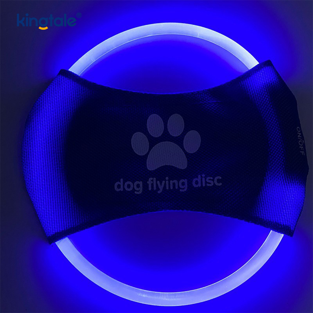 Pet Light-Up Frisbee Hoge zichtbaarheid Verlichte huisdiertraining Gooien Spelen voor oefening