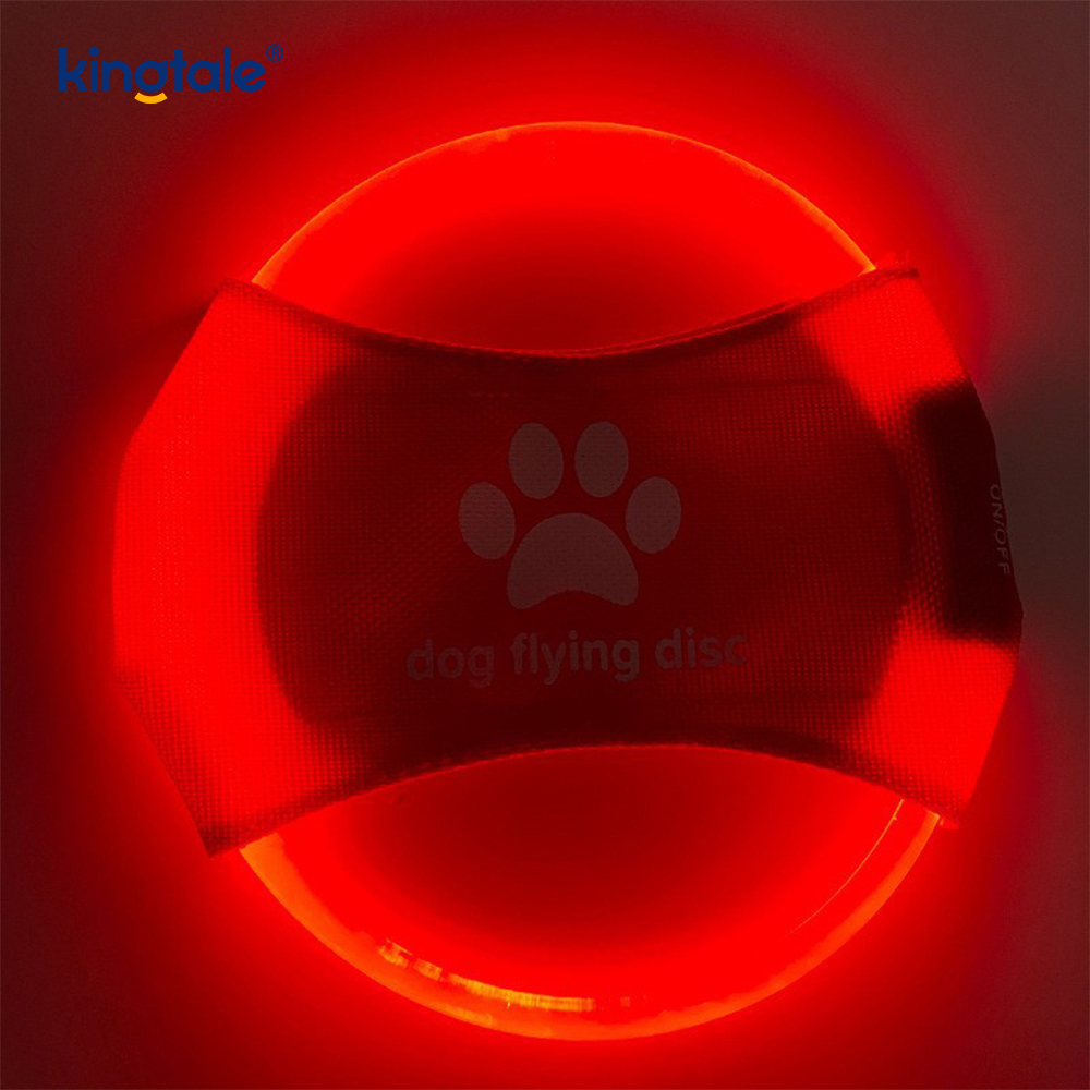 Pet Light-Up Frisbee Hoge zichtbaarheid Verlichte huisdiertraining Gooien Spelen voor oefening