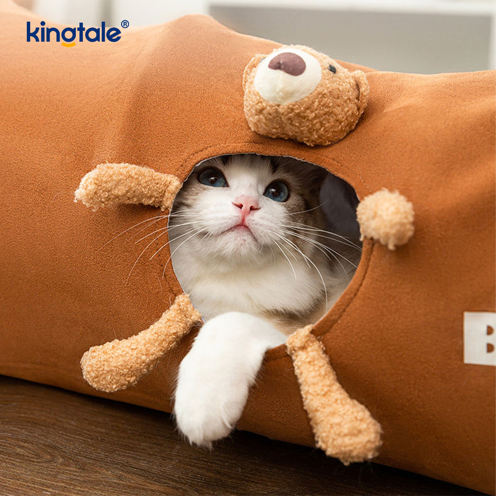 Opvouwbaar kattenspeelgoed Recht Cartoon Cat Tunnel Unny Interactief kattenspeelgoed Cadeau voor kat