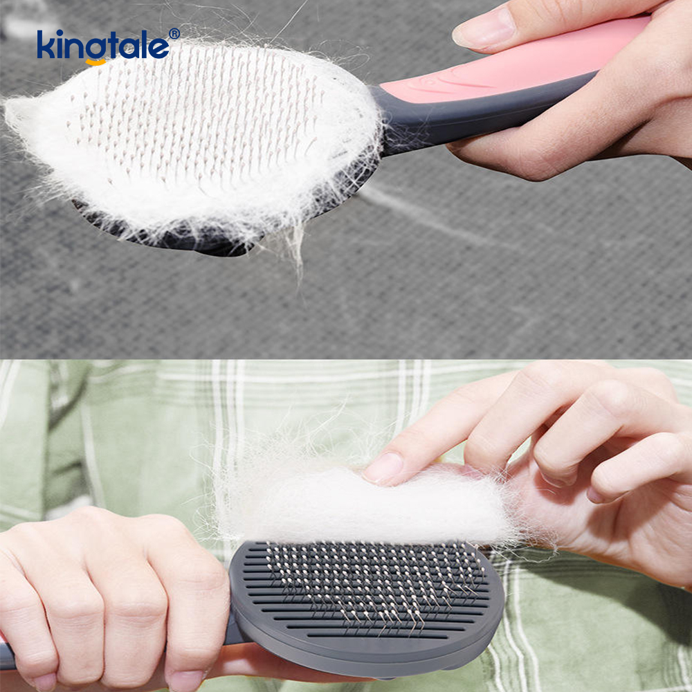 Zelfreinigende Slicker Brush & Pet Grooming Hark & ​​Vlooienkam voor honden