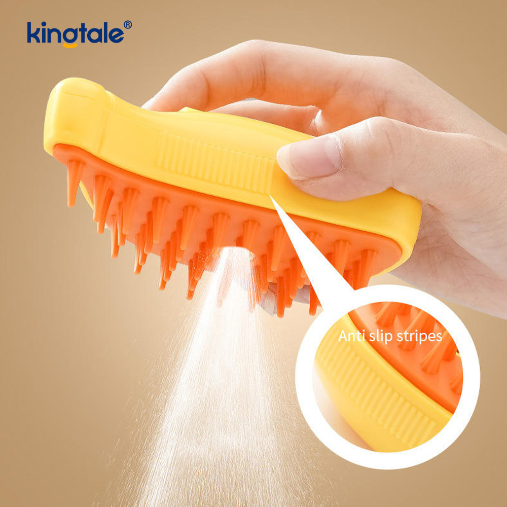 Cat Steam Brush 3 in 1 Steamy Pet Brush Siliconen Massage Hondenhaarverwijderaar Kam
