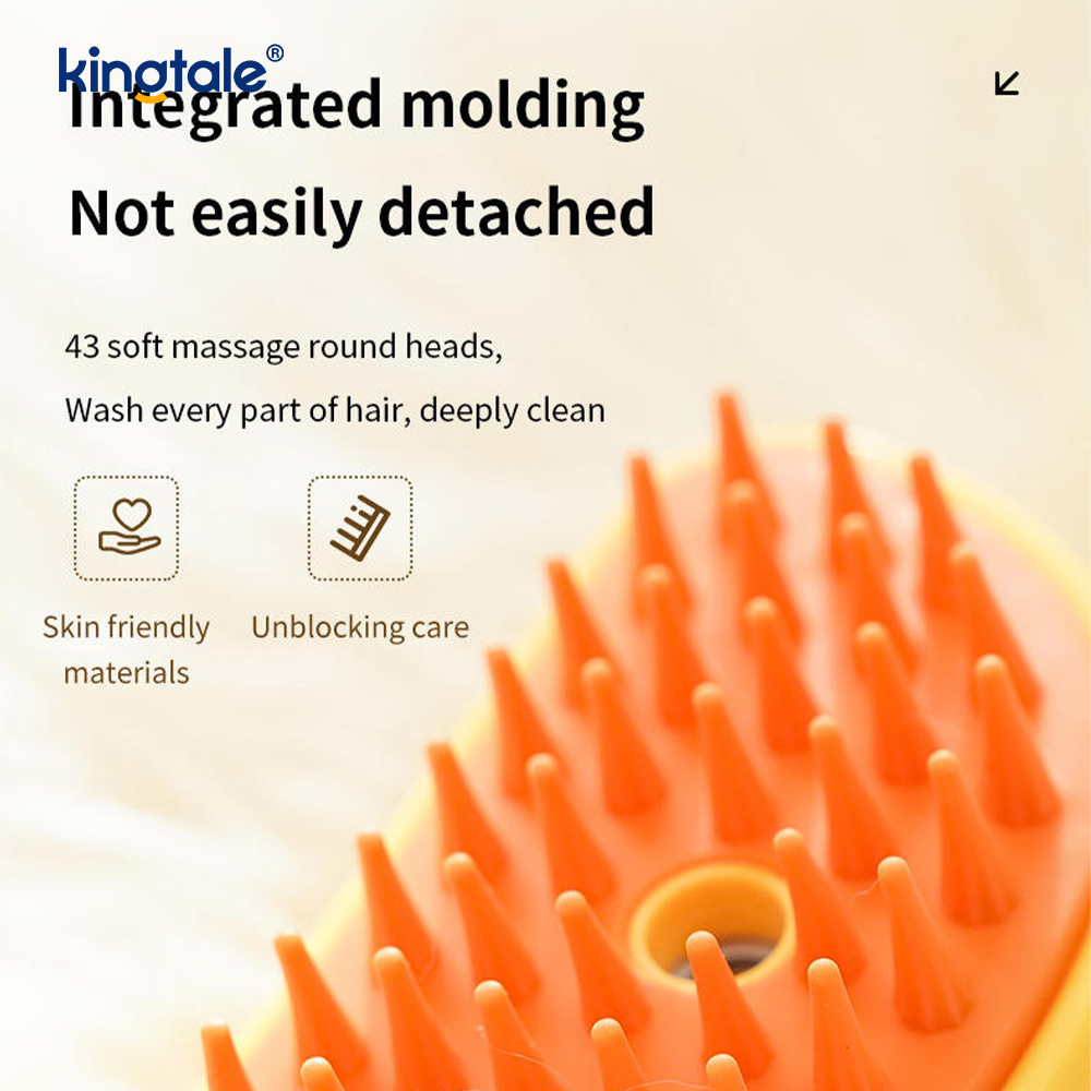 Cat Steam Brush 3 in 1 Steamy Pet Brush Siliconen Massage Hondenhaarverwijderaar Kam