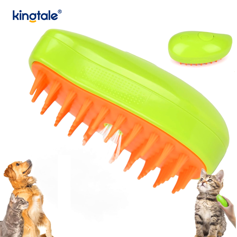 Cat Steam Brush 3 in 1 Steamy Pet Brush Siliconen Massage Hondenhaarverwijderaar Kam