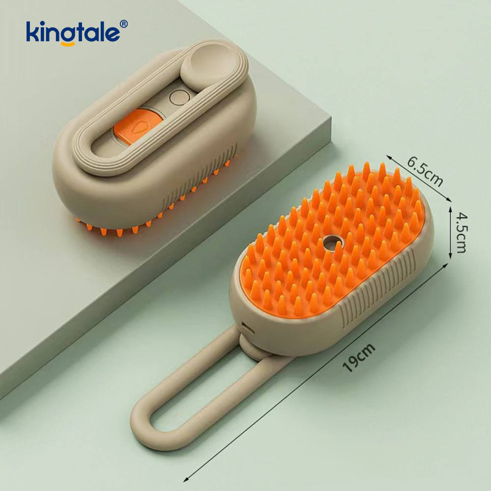 Cat Steam Brush 3 in 1 Steamy Pet Brush Siliconen Massage Hondenhaarverwijderaar Kam