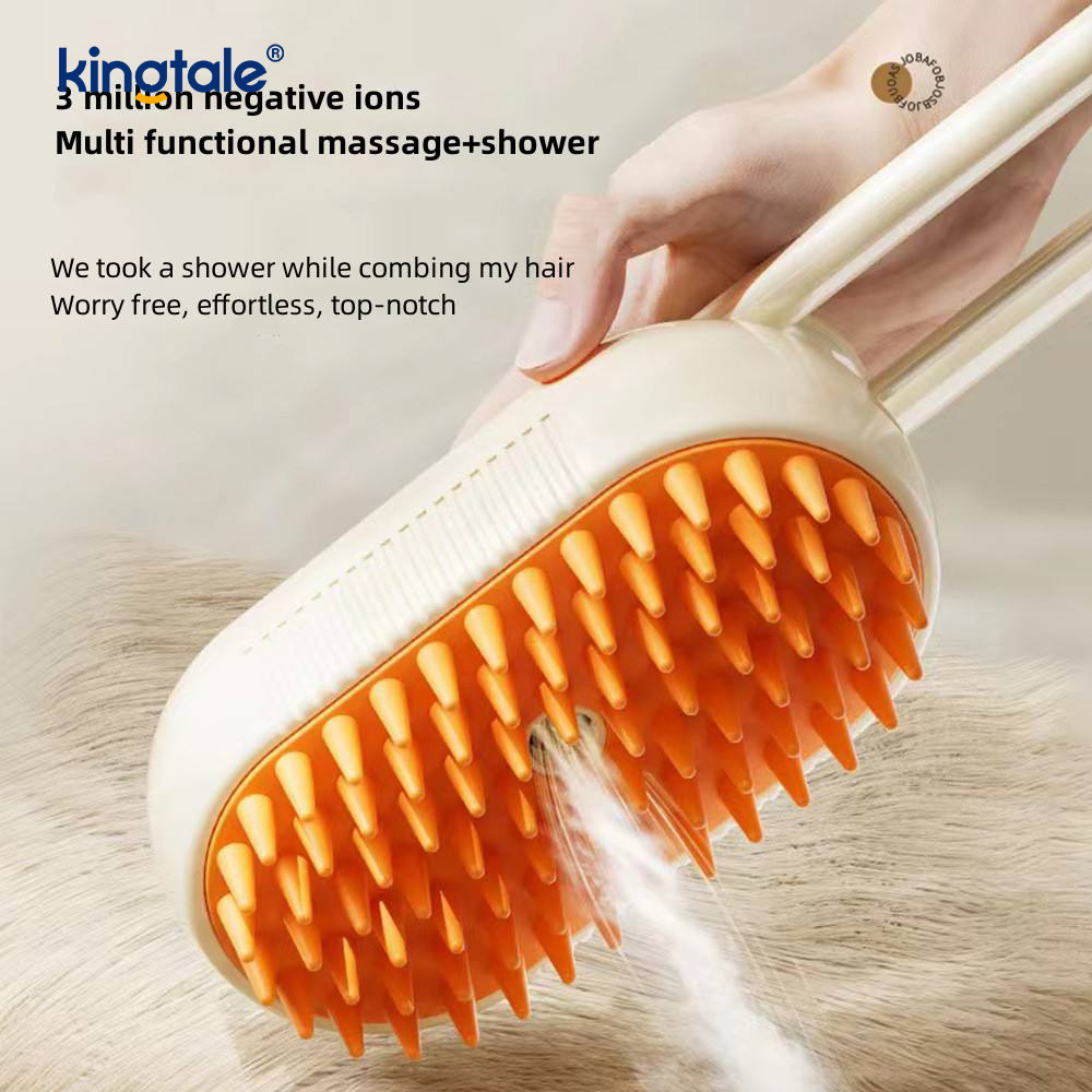 Cat Steam Brush 3 in 1 Steamy Pet Brush Siliconen Massage Hondenhaarverwijderaar Kam