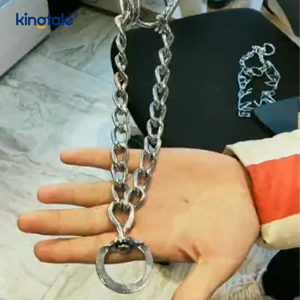 Pet Pinch Choke Halsbanden Koolstofstaal Metalen Prong Hondentrainingshalsband