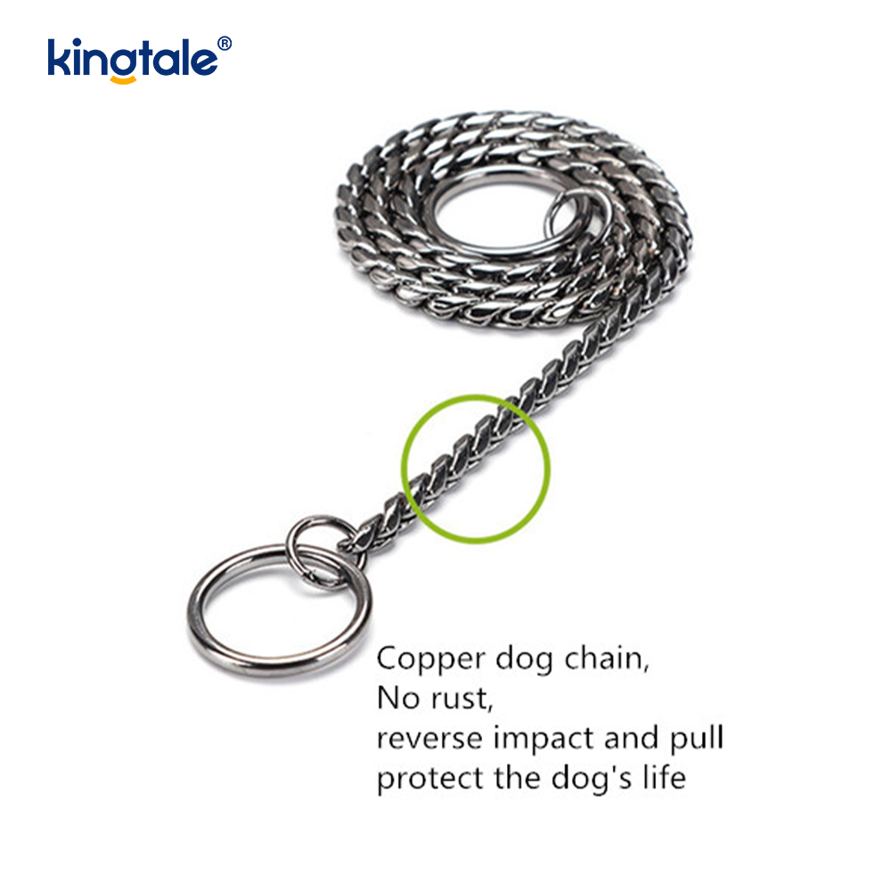 Puur koperen metalen slangenhalsband voor kleine en middelgrote honden