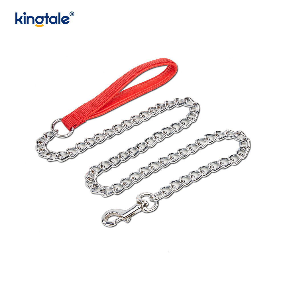Op maat gemaakte metalen hondenketting met schuimhandvat voor honden