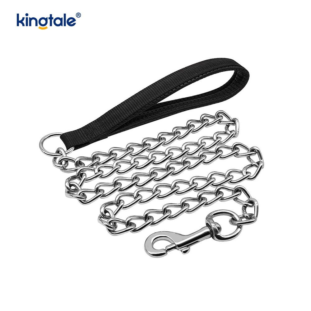Op maat gemaakte metalen hondenketting met schuimhandvat voor honden