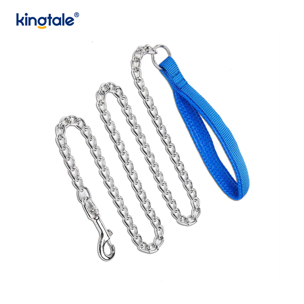 Op maat gemaakte metalen hondenketting met schuimhandvat voor honden