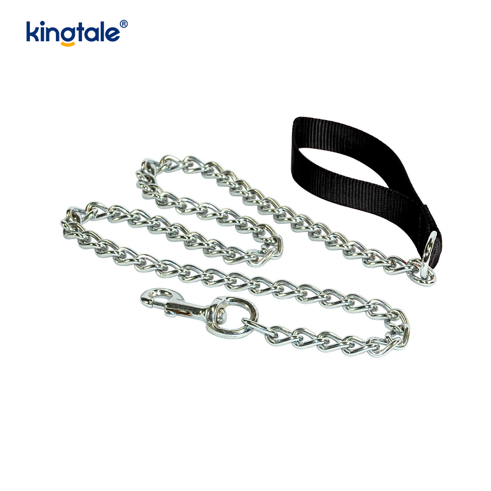 Op maat gemaakte metalen hondenketting met schuimhandvat voor honden