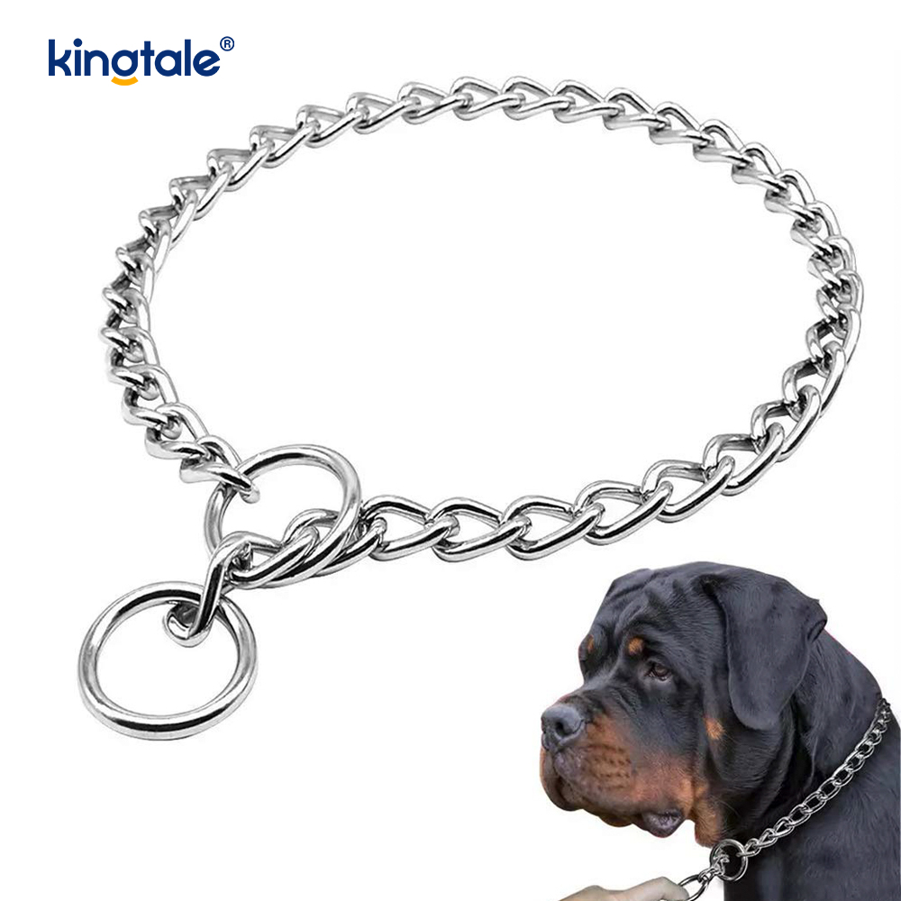 Metalen trainingshond-choke-halsband Slip P-ketting Zware ketting voor honden