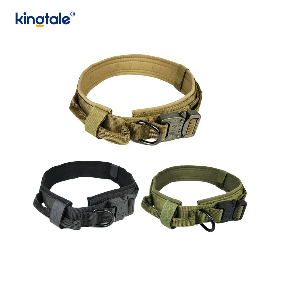 Hondenhalsband met metalen gesp, zware halsband, zwaar uitgevoerd