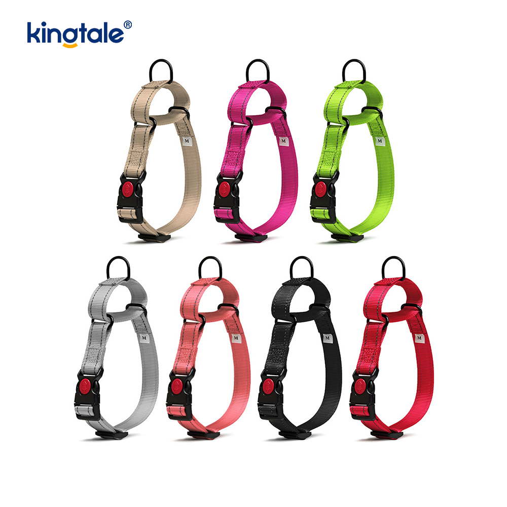 Geen trekkracht reflecterende verstelbare nylon Martingaal halsband voor kleine honden