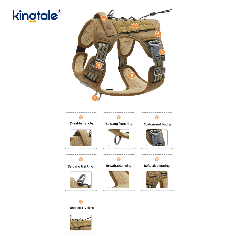 Stevig, geen trekkoord, nylon, zware hondenriem, vest, trainingsharnassen, borst