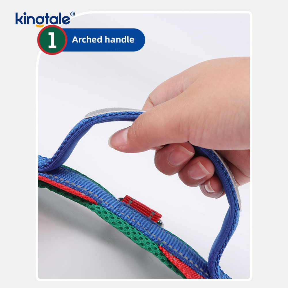 Op maat gemaakte groothandel verstelbare nylon reflecterende hondenharnas, minst ingesteld