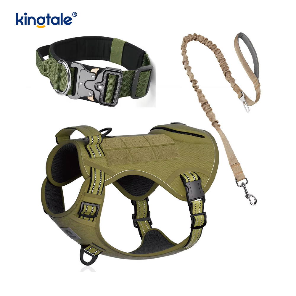 Zware tactische hondenhalsband harnasset voor grote honden