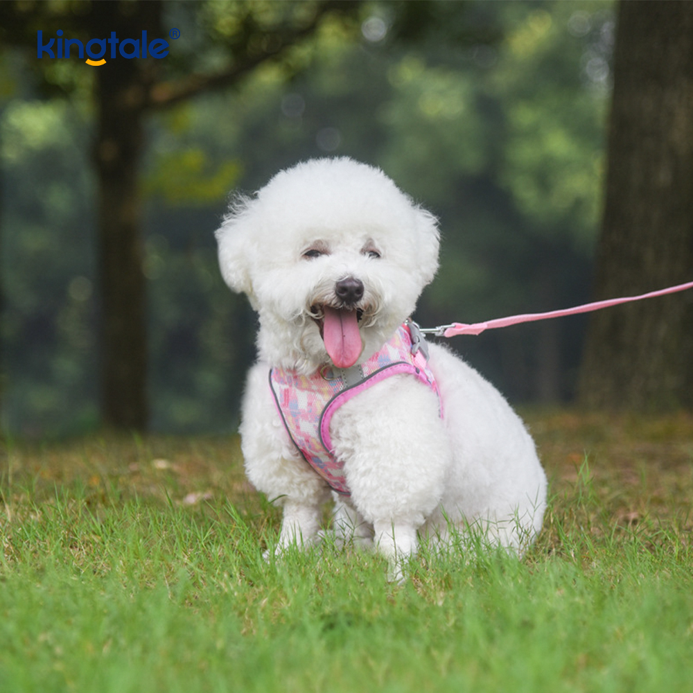 Vest-stijl mode gewatteerde huisdier harnas hond reflecterende anti-shock riem