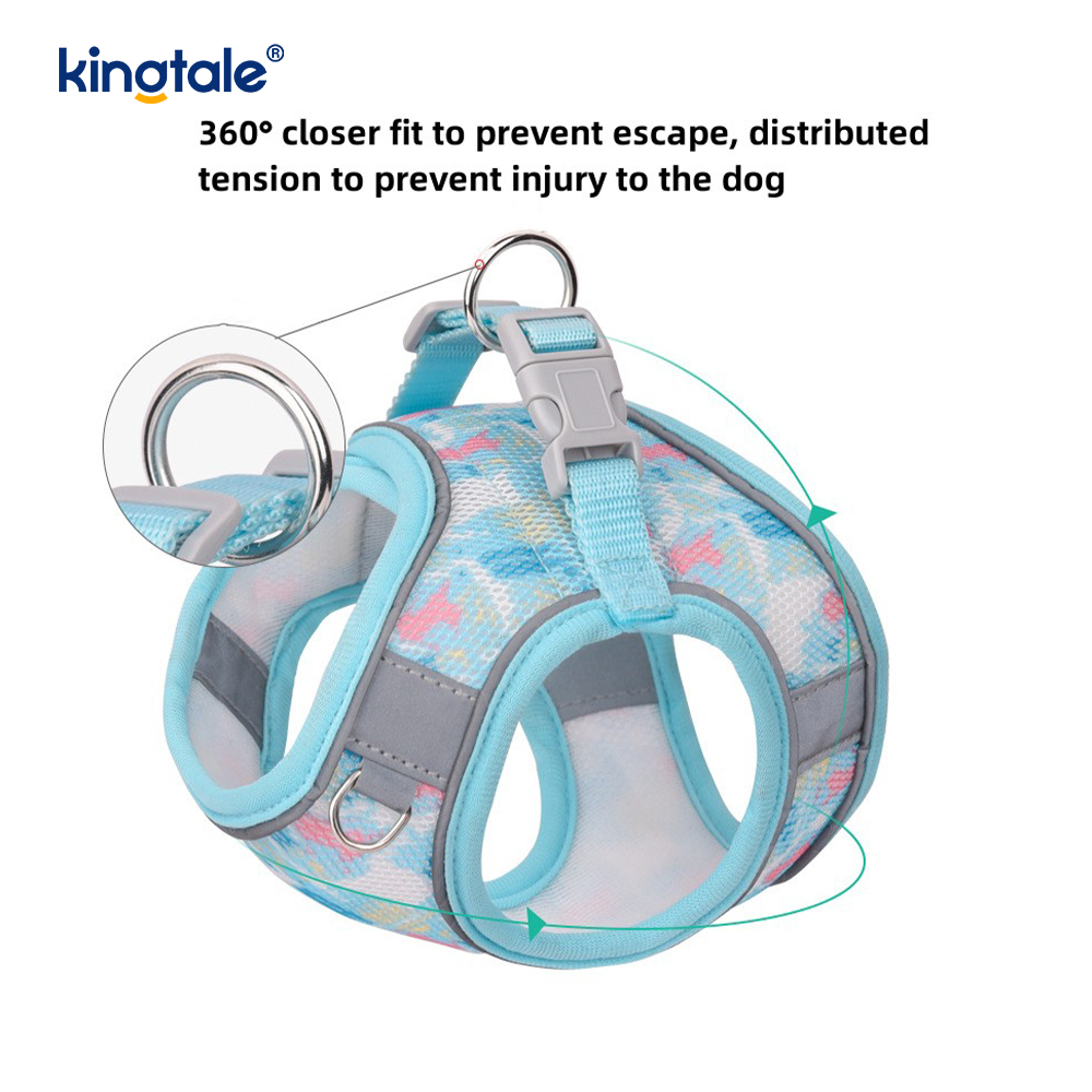 Vest-stijl mode gewatteerde huisdier harnas hond reflecterende anti-shock riem