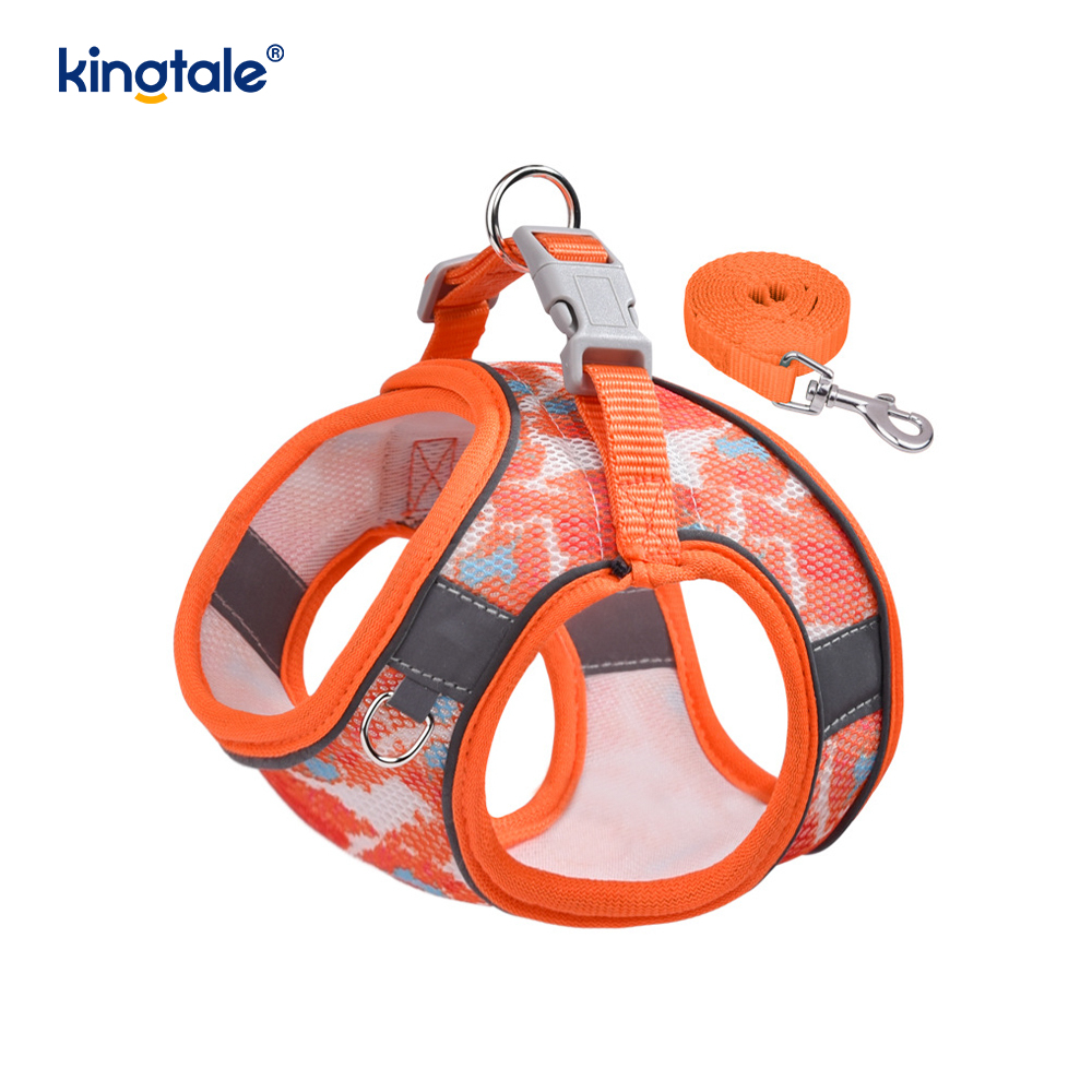 Vest-stijl mode gewatteerde huisdier harnas hond reflecterende anti-shock riem