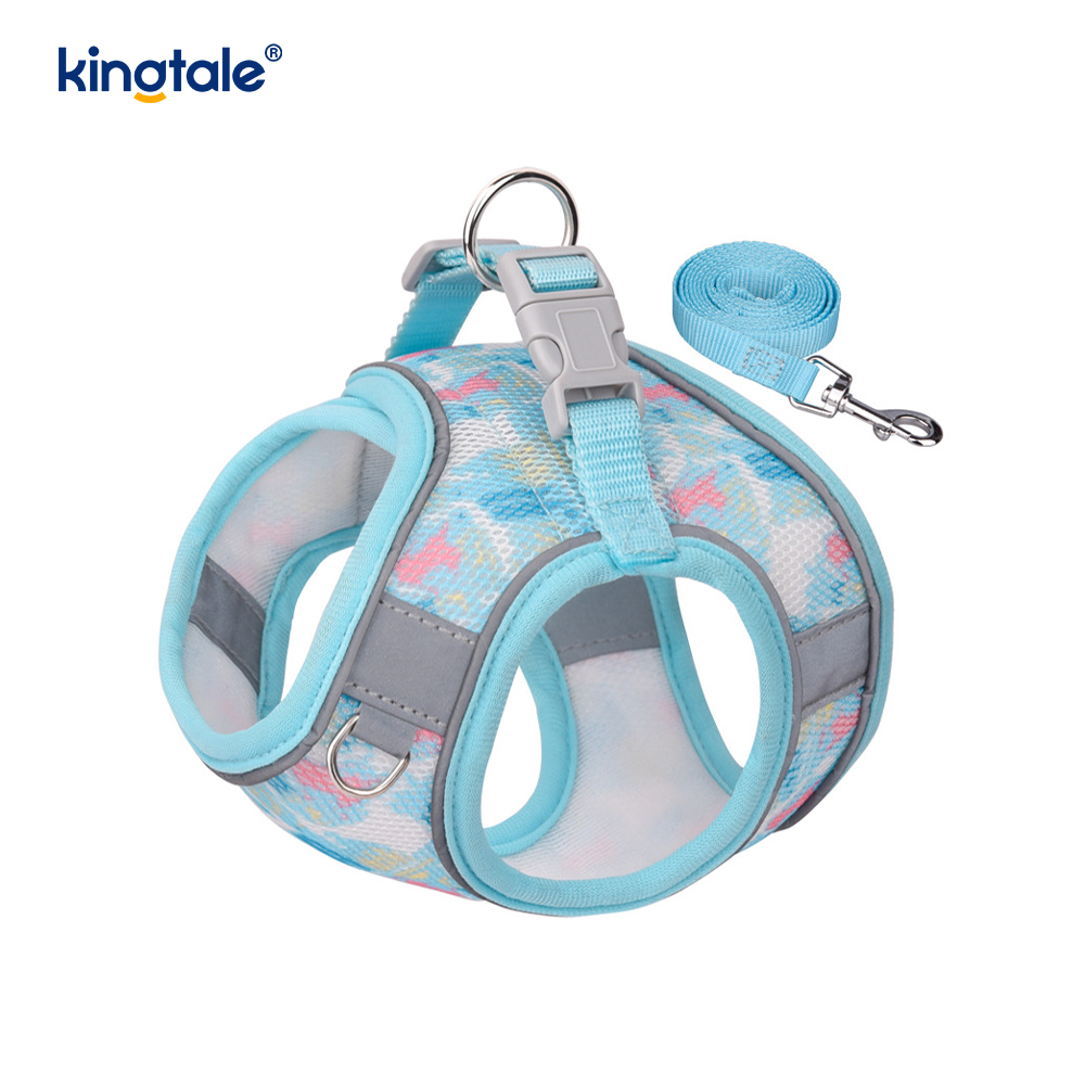 Vest-stijl mode gewatteerde huisdier harnas hond reflecterende anti-shock riem