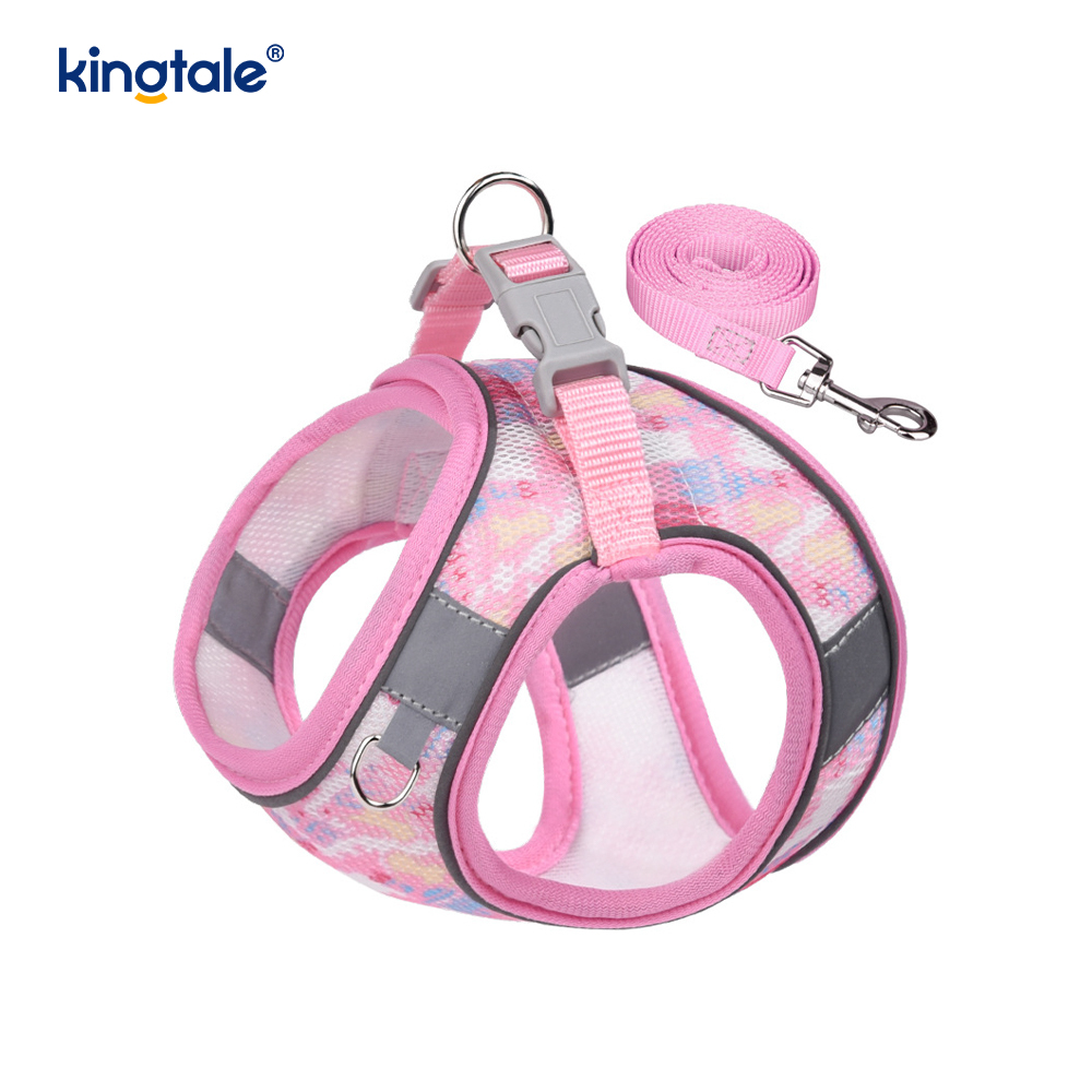 Vest-stijl mode gewatteerde huisdier harnas hond reflecterende anti-shock riem