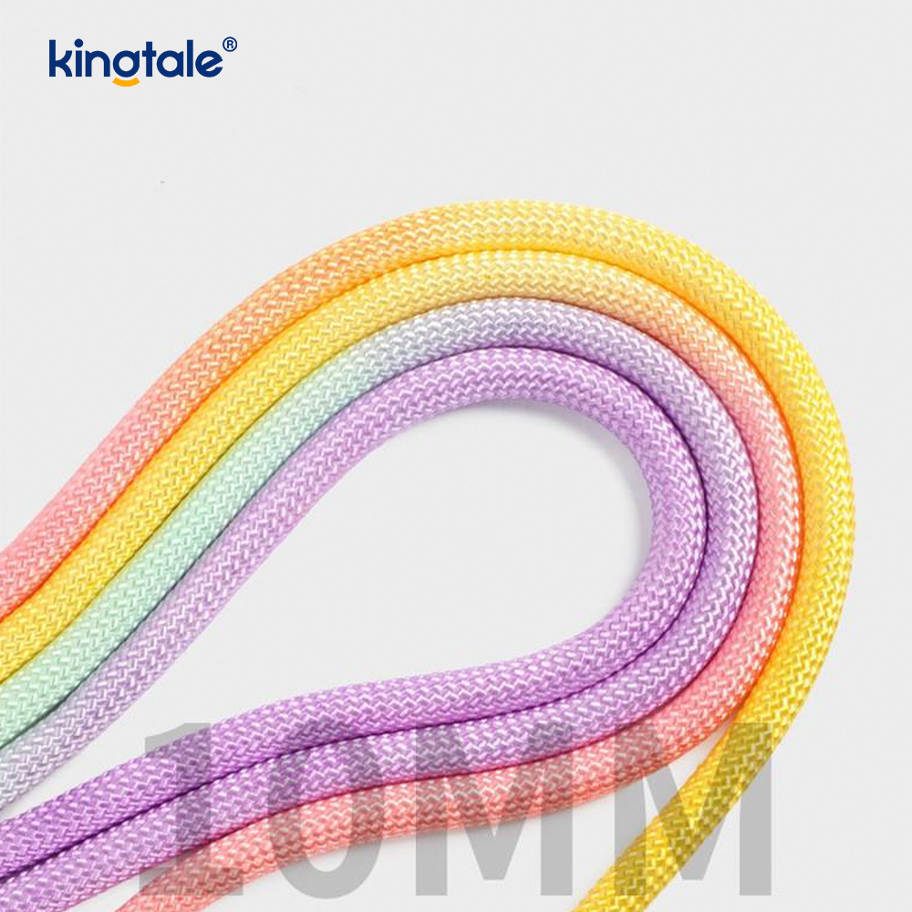 Geen trekkracht Duurzame verstelbare nylon dubbele handgreep Kleurrijke hondenriem