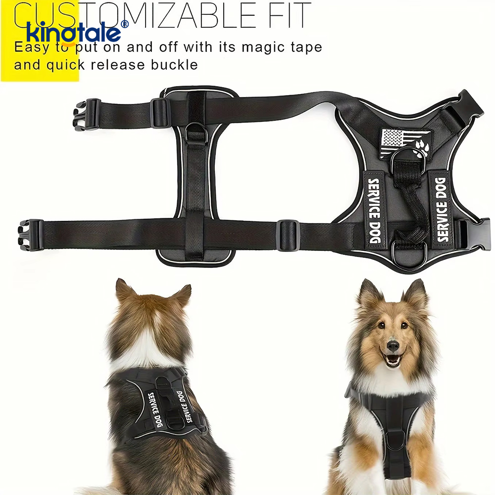 Reflecterend tactisch, robuust tactisch hondentuig zonder trekkracht voor grote honden