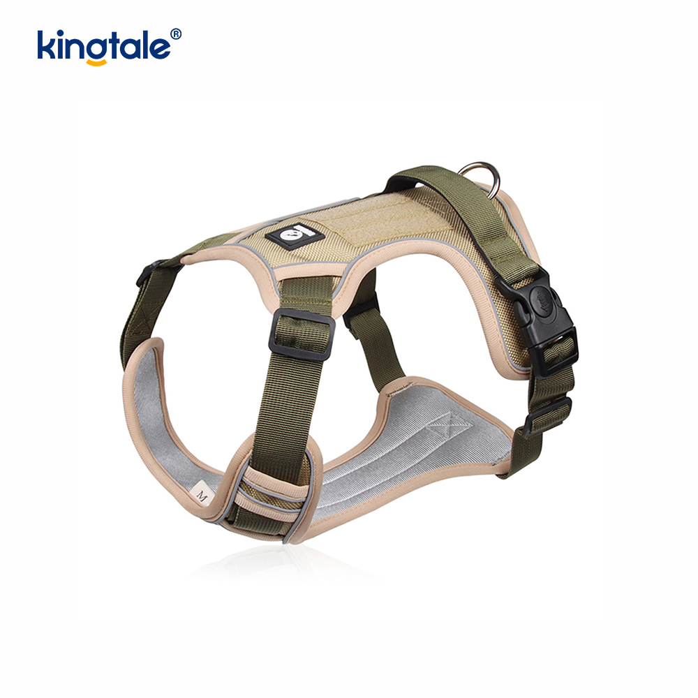 Nylon klinknagel reflecterend verstelbaar ademend sportharnas met hondenriem