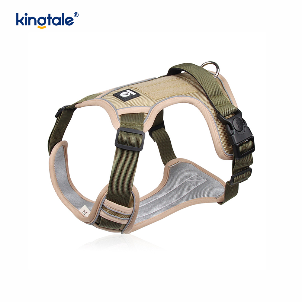 Nylon klinknagel reflecterend verstelbaar ademend sportharnas met hondenriem