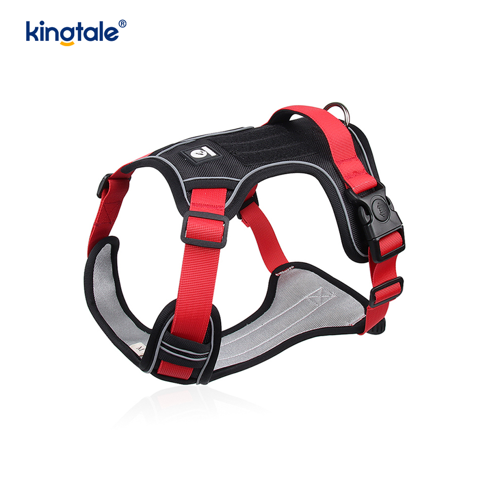 Nylon klinknagel reflecterend verstelbaar ademend sportharnas met hondenriem