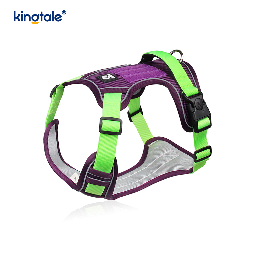 Nylon klinknagel reflecterend verstelbaar ademend sportharnas met hondenriem