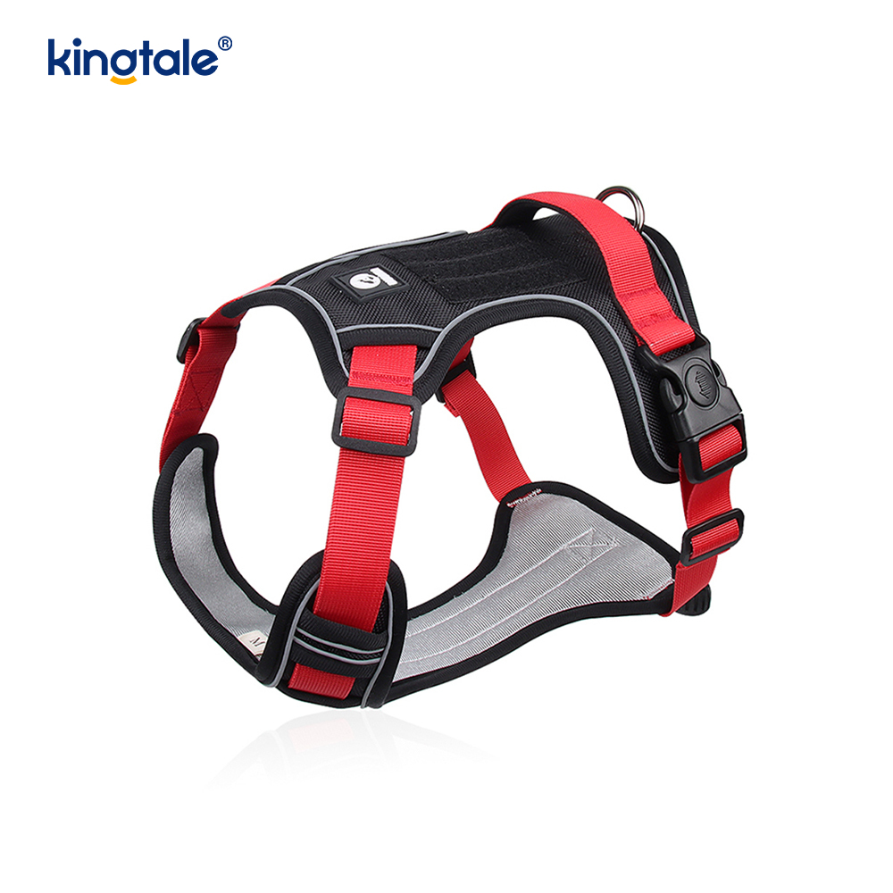 Nylon klinknagel reflecterend verstelbaar ademend sportharnas met hondenriem