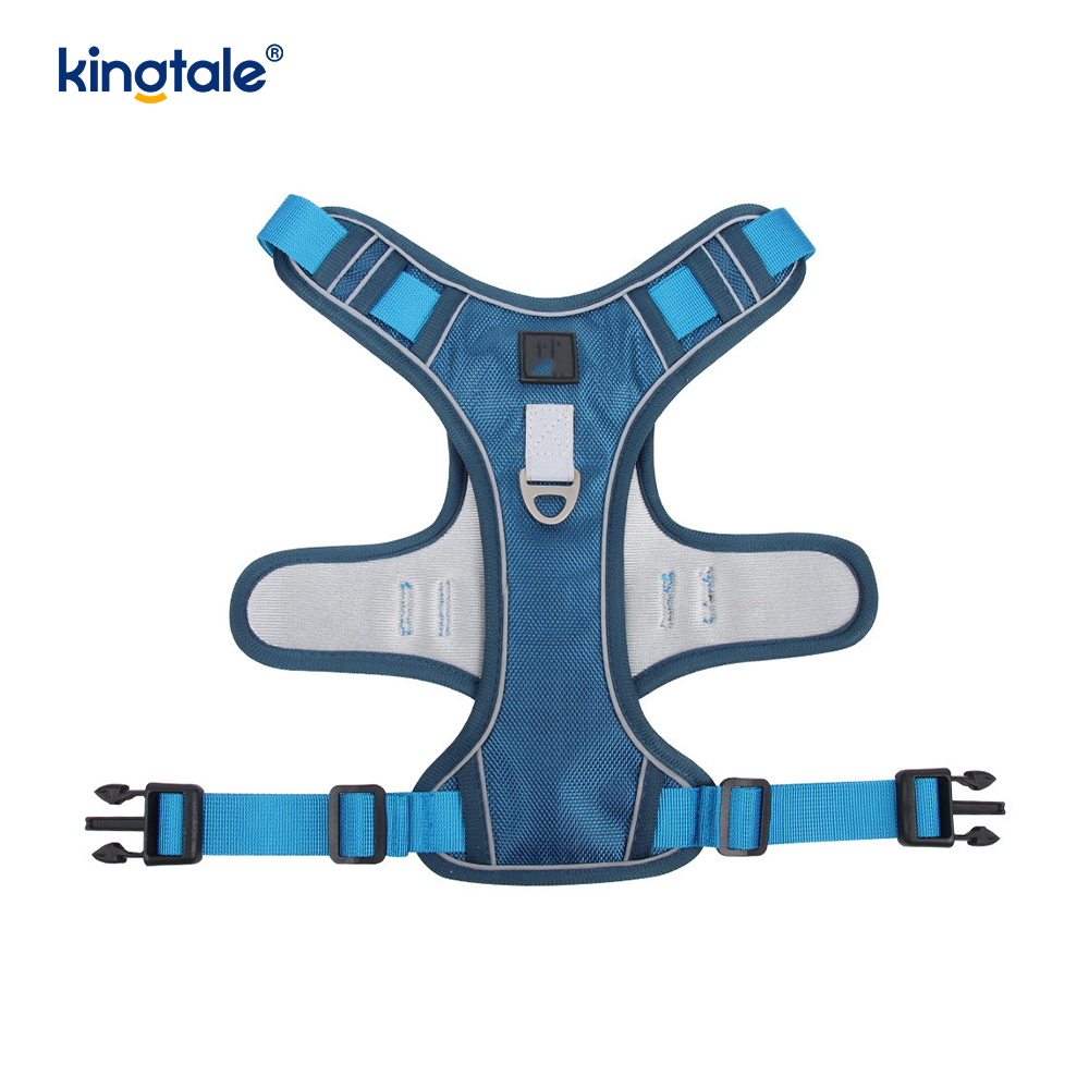 Nylon klinknagel reflecterend verstelbaar ademend sportharnas met hondenriem