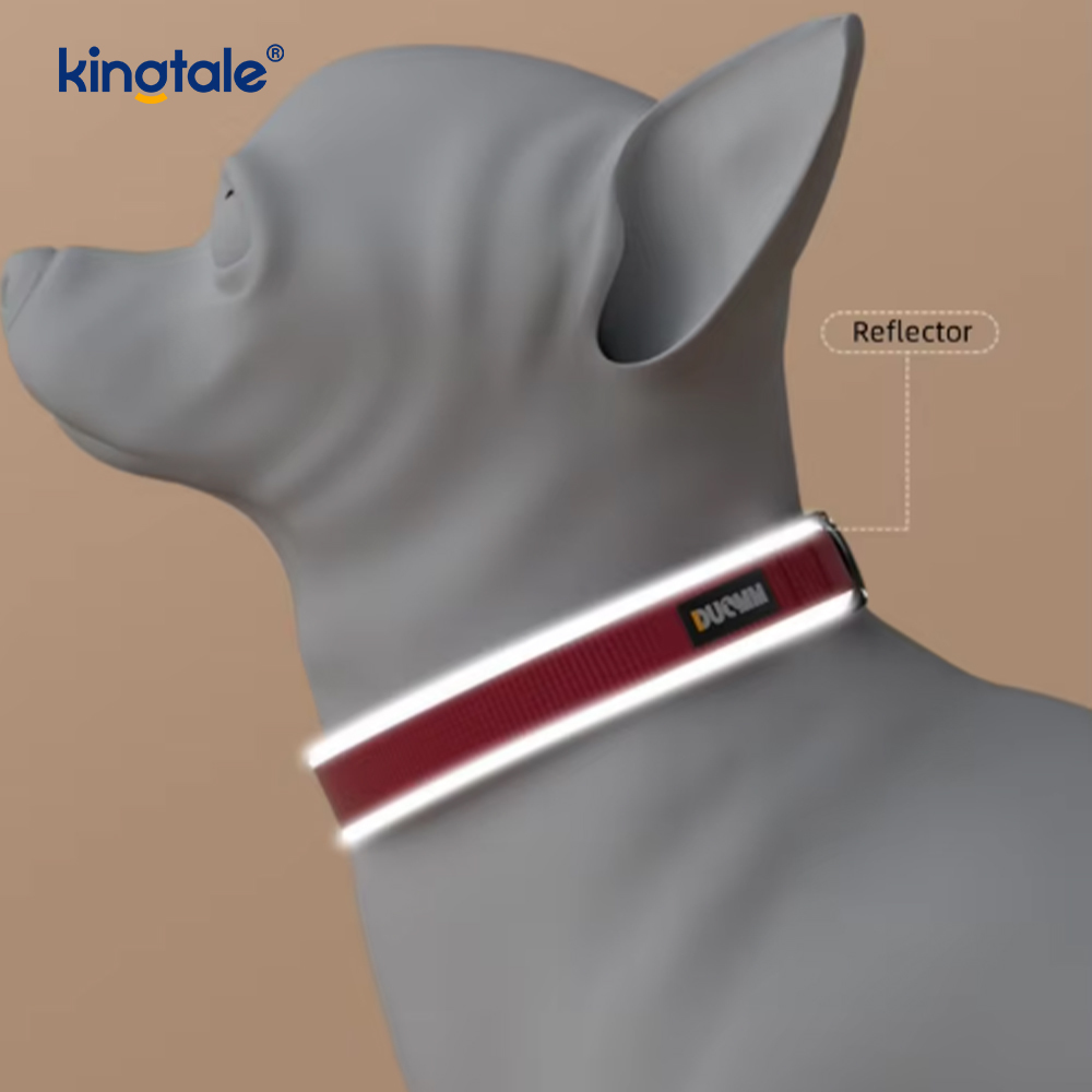 Verstelbare polyester hond kat puppy veilige knipperende halsbanden