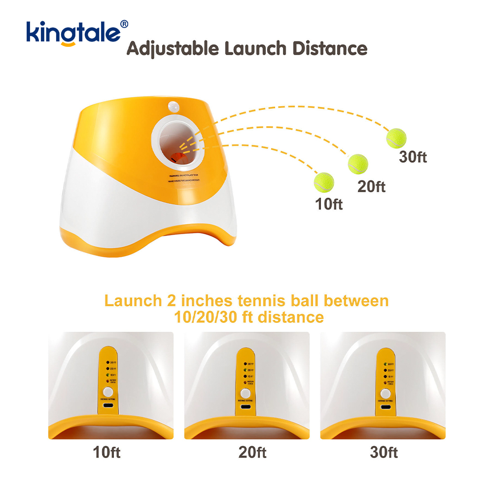 Automatische ballenwerper met 3 mini-tennisballen Hondenspeelgoed voor buiten
