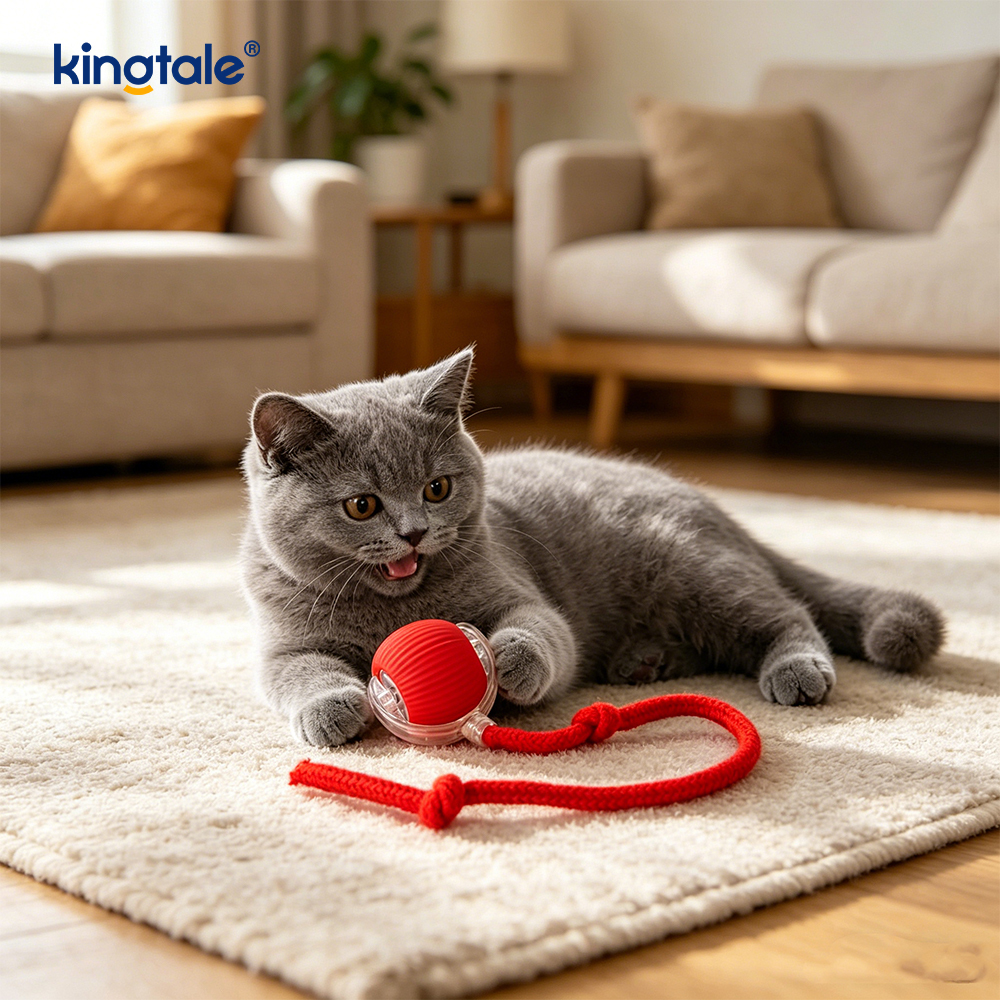 Automatische kattenspeelgoedbal met automatische obstakelvermijding