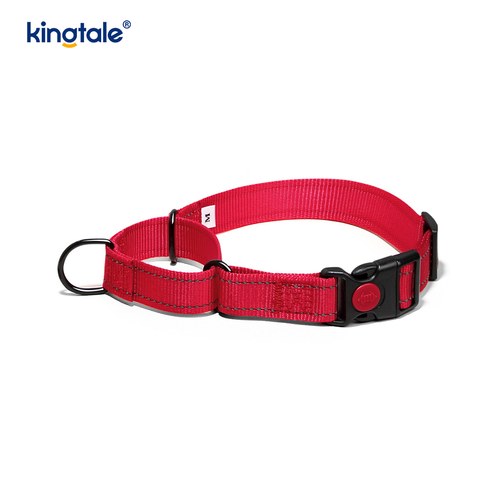 Quick Release No Pull reflecterende verstelbare nylon Martingale halsband