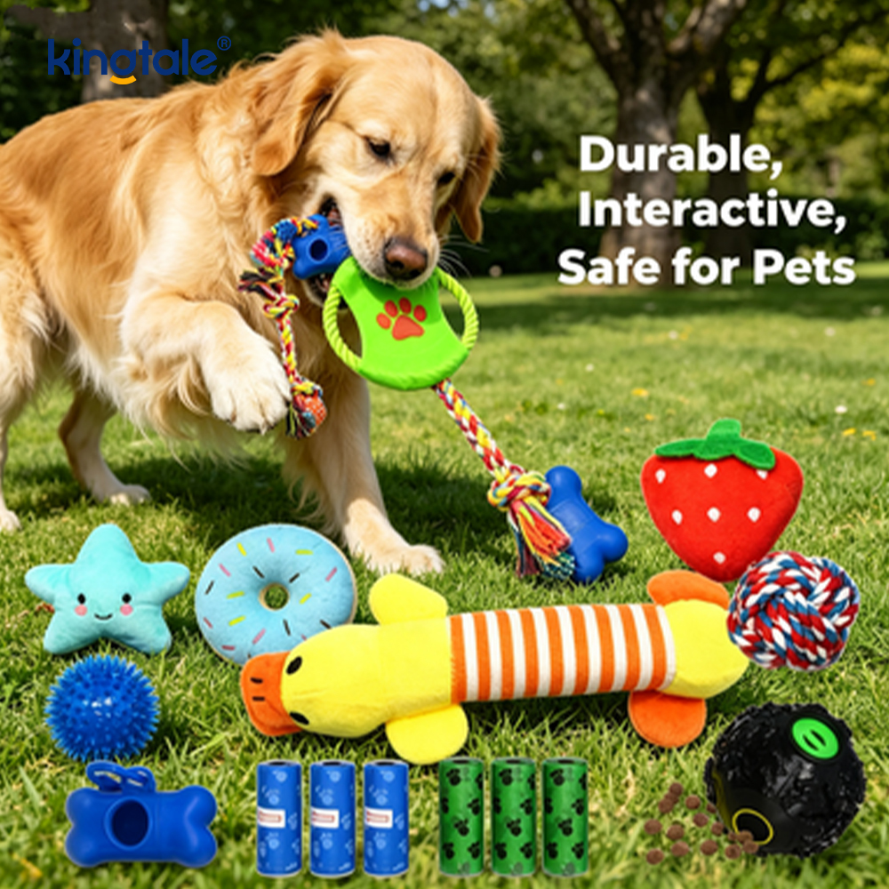 Duurzame puppy-tandjesstokjes, katoenen touwballen, huisdierenspeelgoedset